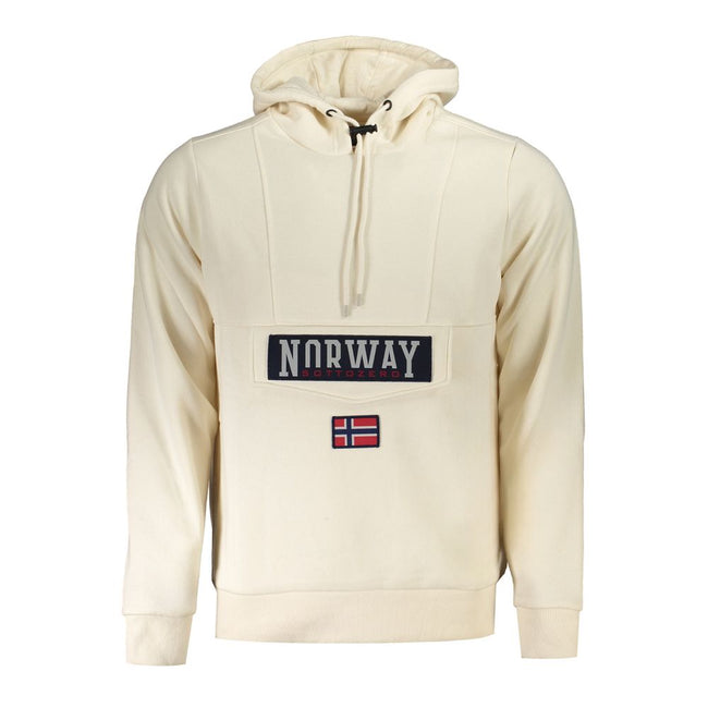 Norway 1963 Beige Baumwoll-Kapuzenpullover für Herren