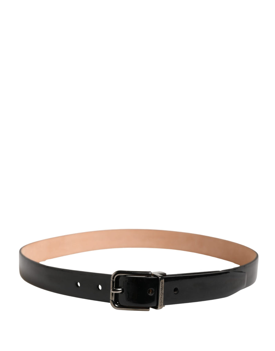 Dolce & Gabbana Men's Buckle Black Leather Belt
