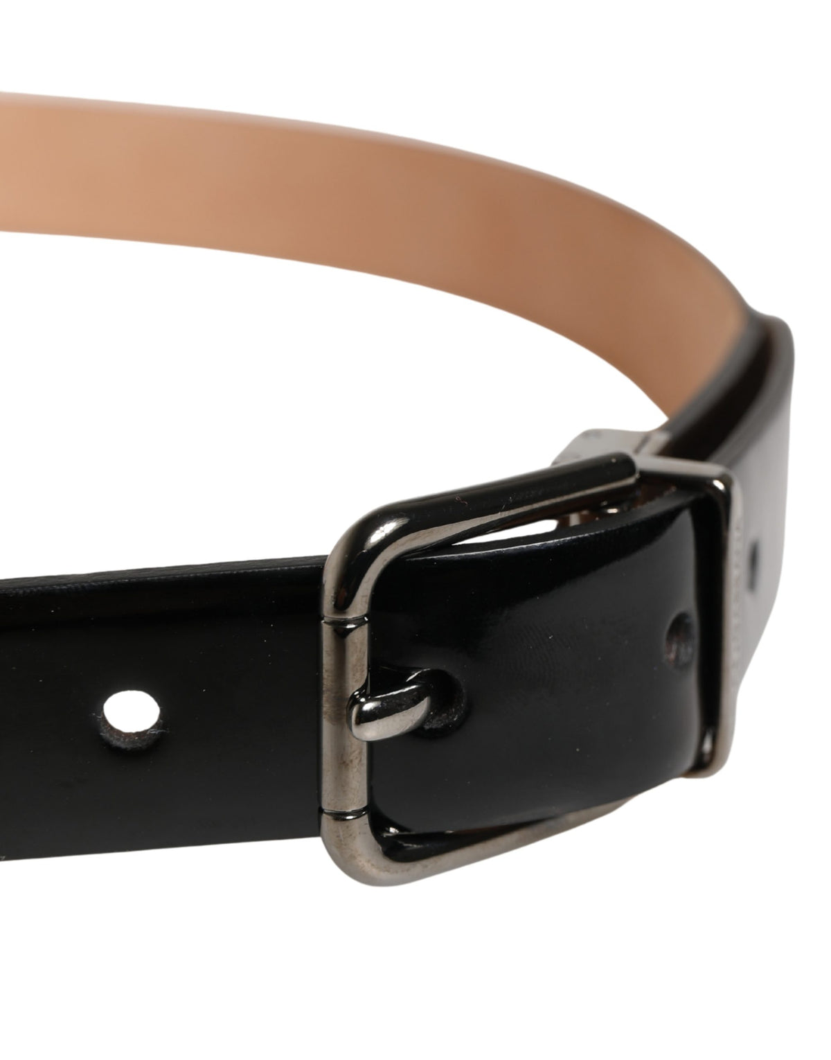 Dolce & Gabbana Men's Buckle Black Leather Belt