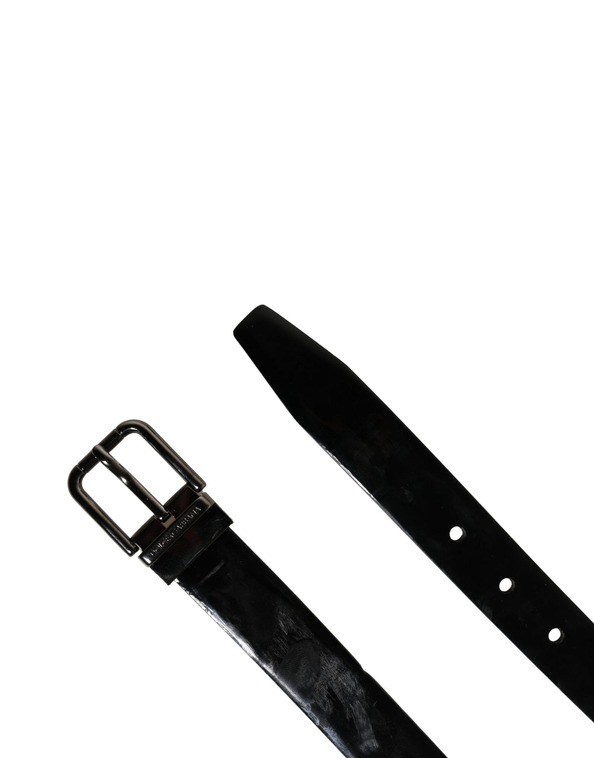 Dolce & Gabbana Men's Buckle Black Leather Belt