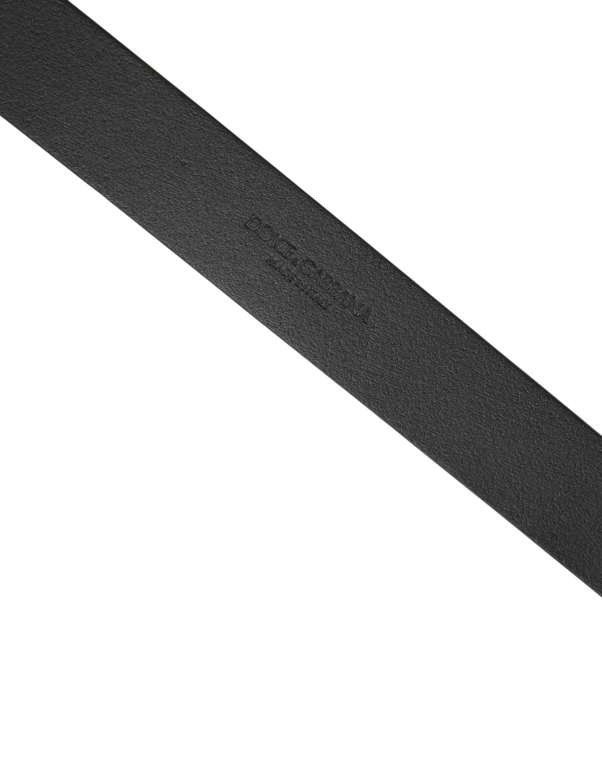 Dolce & Gabbana Men's Black Calfskin Belt with Square Buckle