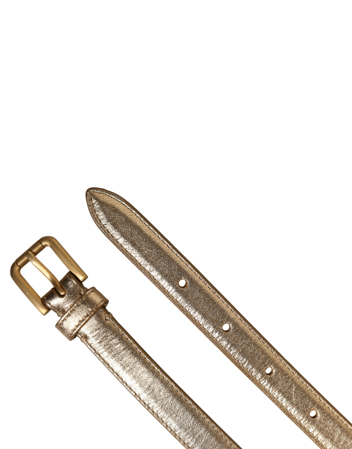 Dolce & Gabbana Belt with Gold Brass Chain Coins and Metal Buckle
