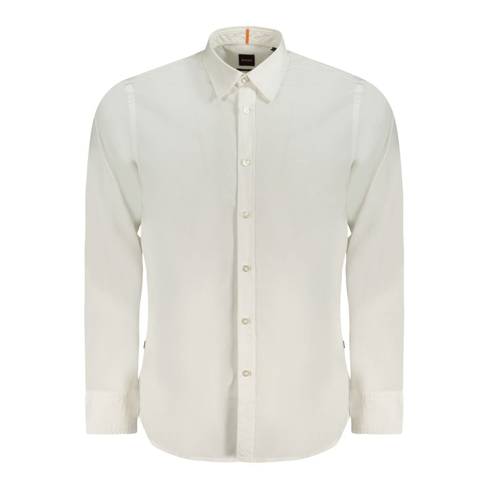 Hugo Boss Men's White Cotton Shirt