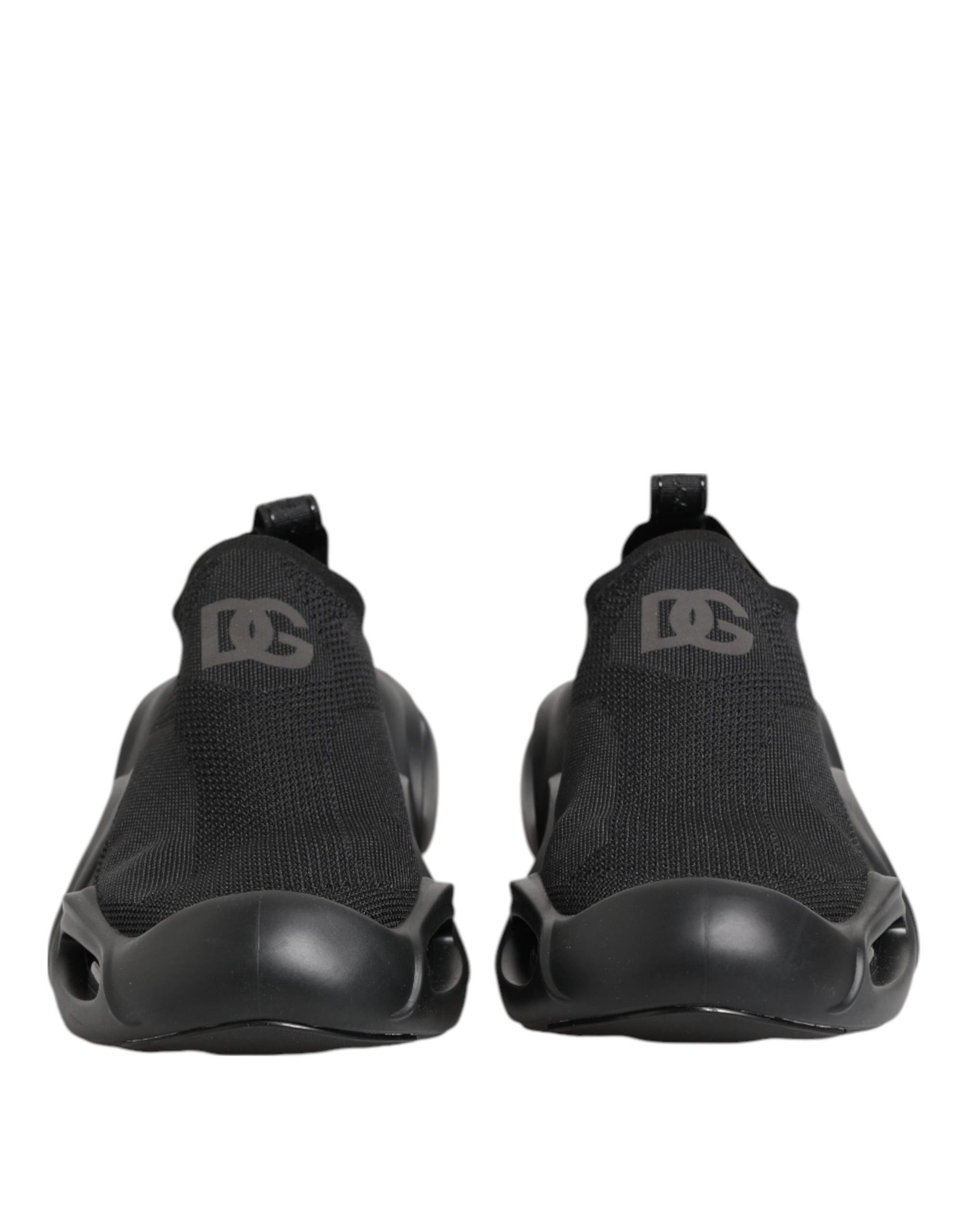 Dolce & Gabbana Schwarze Slip-On Wave Low-Top Sneaker