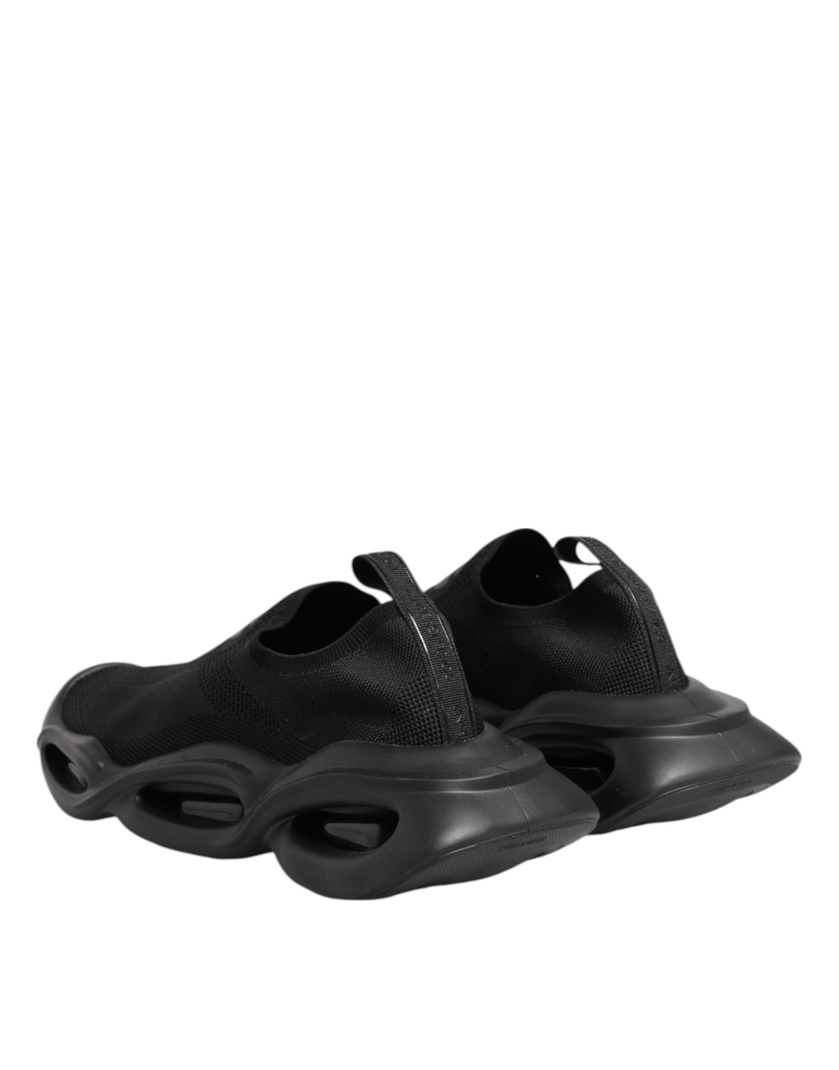 Dolce & Gabbana Black Slip-On Wave Low-Top Sneakers