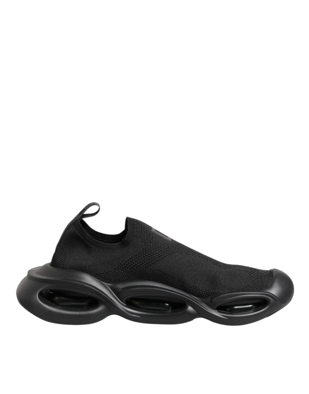 Dolce & Gabbana Black Slip-On Wave Low-Top Sneakers