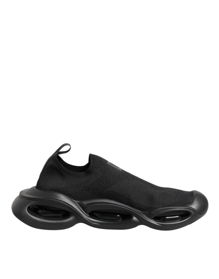 Dolce & Gabbana Schwarze Slip-On Wave Low-Top Sneaker