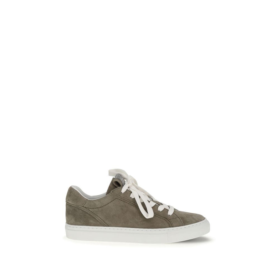 Brunello Cucinelli Gray Bos Taurus Calfskin Sneakers