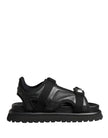 Dolce & Gabbana Schwarze Chunky Sandalen für Herren mit Logo-Details