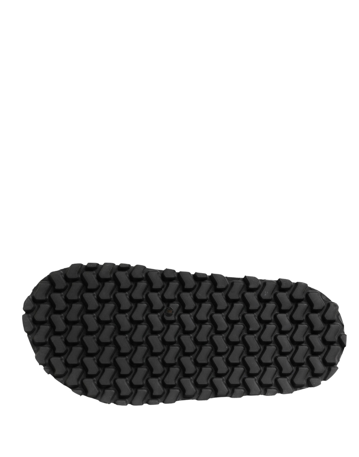 Dolce & Gabbana Men's Black Chunky Sandals with Logo Details