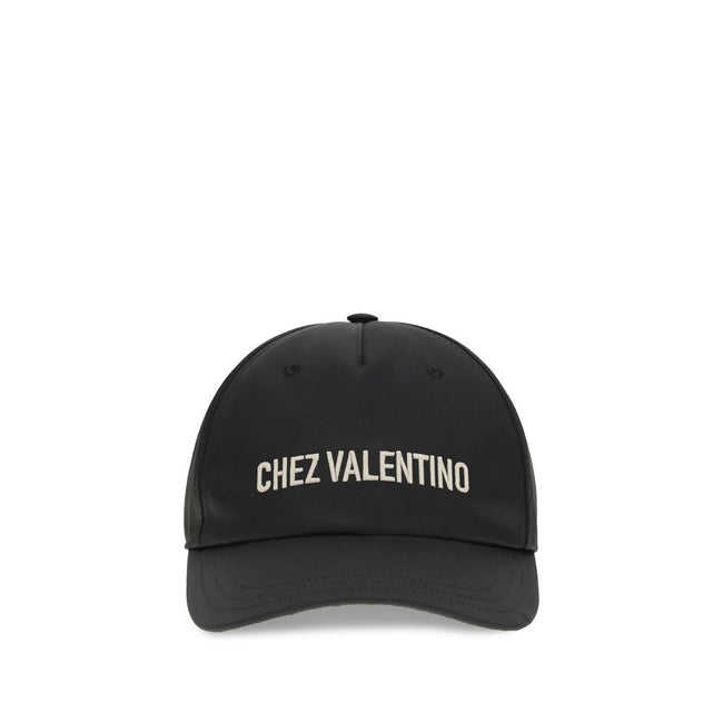 Valentino Garavani Black Cotton Cap (Baseball Cap)
