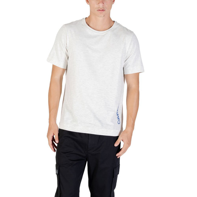 Calvin Klein Sport Graues Baumwoll-T-Shirt