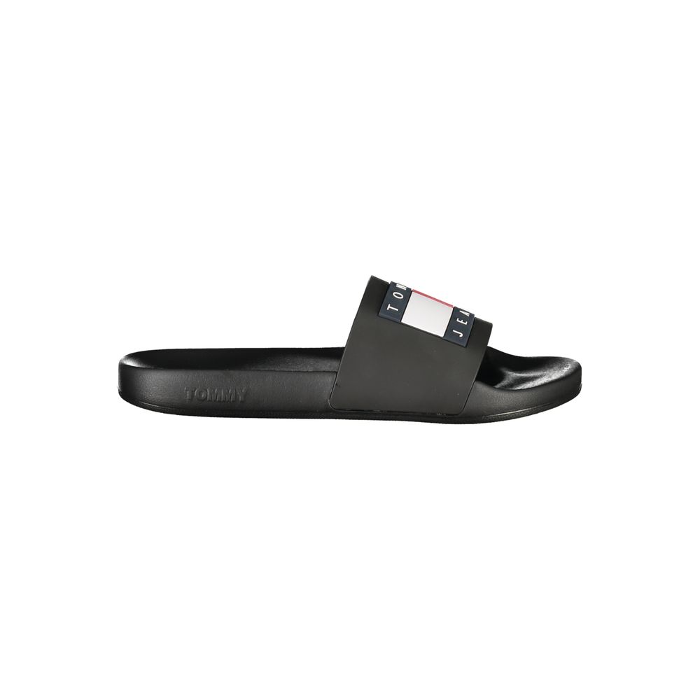 Tommy Hilfiger Men's Black Polyurethane Slippers