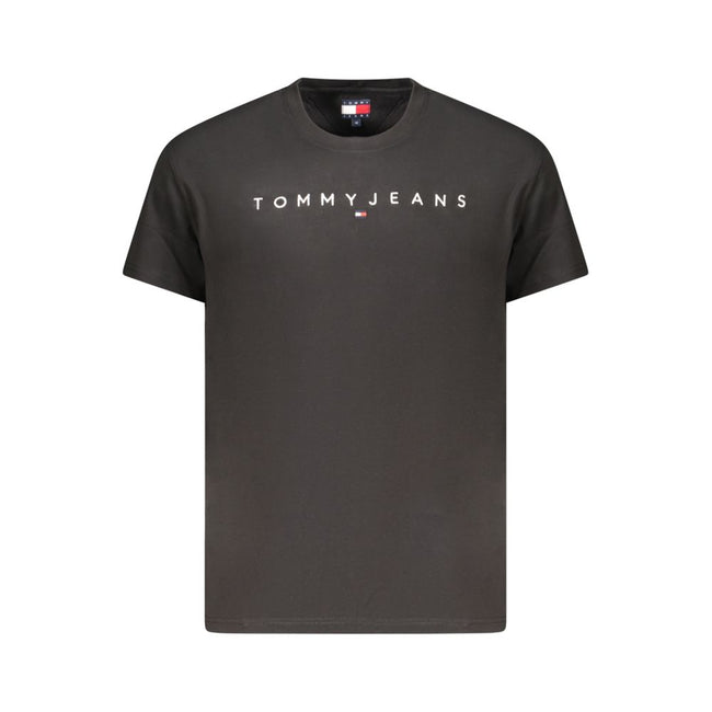 Tommy Hilfiger Schwarzes Baumwoll-T-Shirt für Herren
