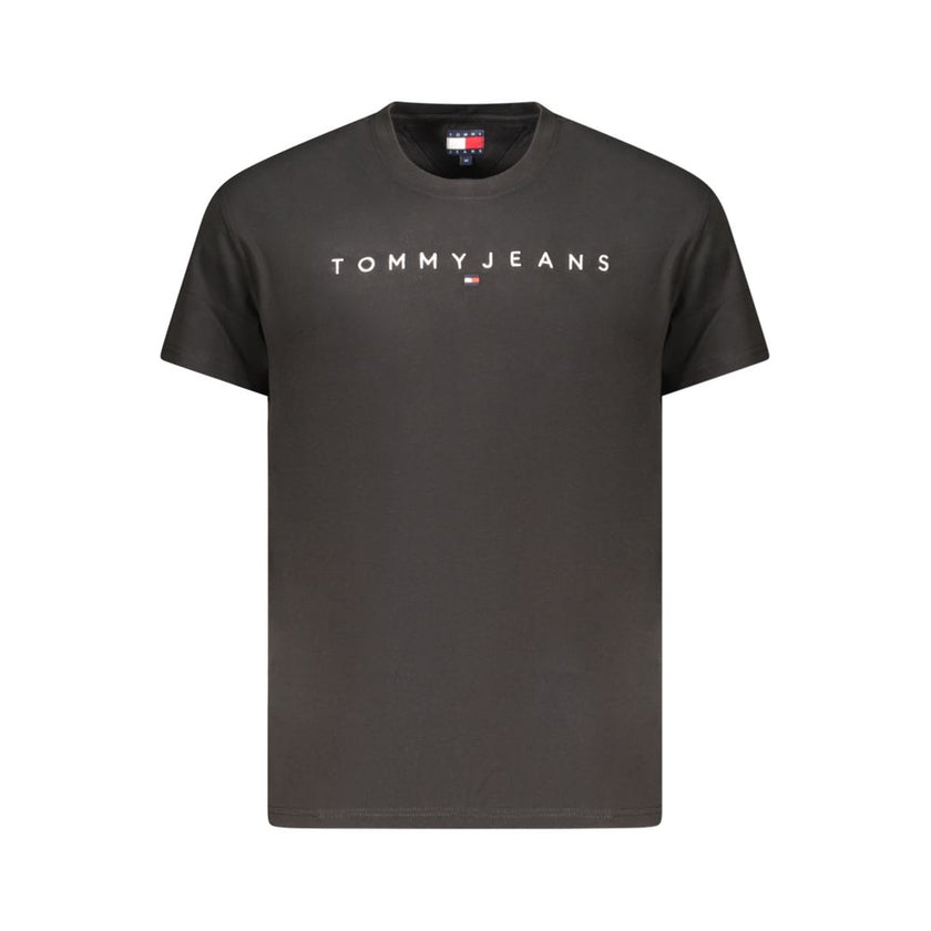 Tommy Hilfiger Schwarzes Baumwoll-T-Shirt für Herren