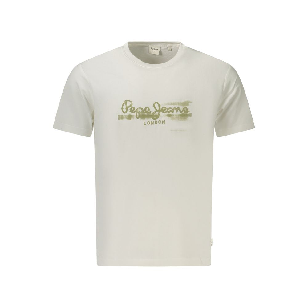 Pepe Jeans Men's Bianco Cotton T-Shirt