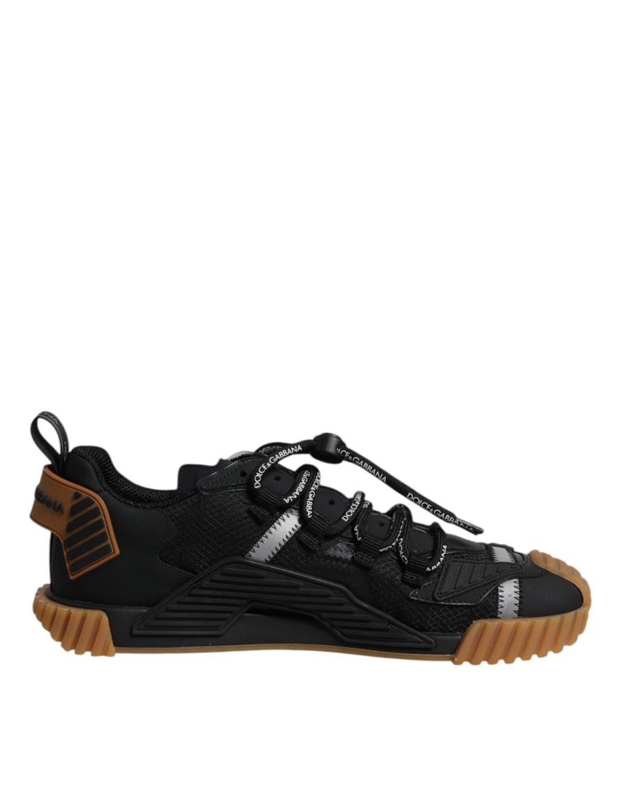 Dolce & Gabbana Black NS1 Low-Top Sneakers with Logo Laces