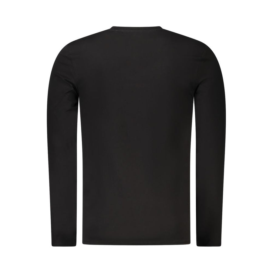 Guess Jeans Schwarzes Baumwoll-T-Shirt für Herren