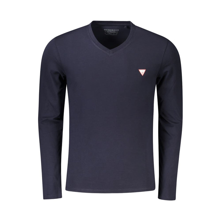 Guess Jeans Blaues Bio-Baumwoll-T-Shirt für Herren