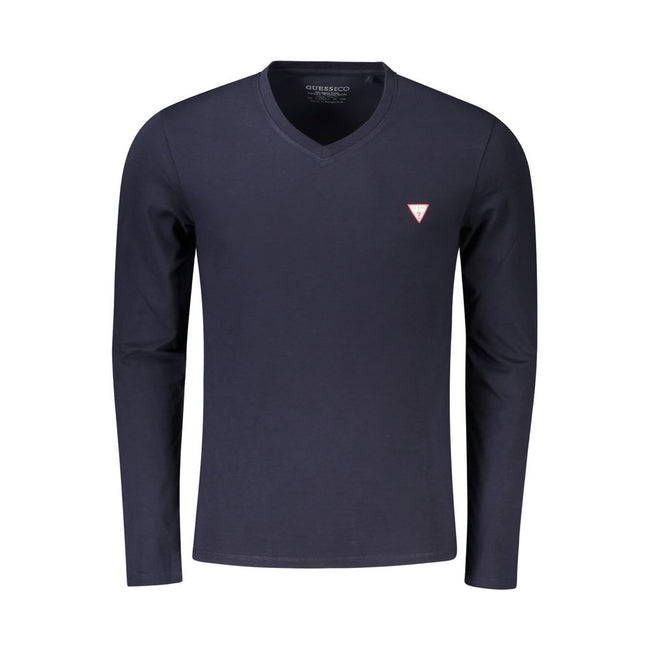 Guess Jeans Blaues Bio-Baumwoll-T-Shirt für Herren