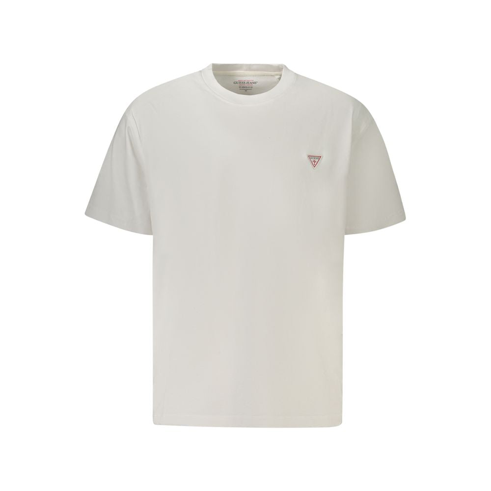 Guess Jeans Bianco Herren-T-Shirt aus Bio-Baumwolle