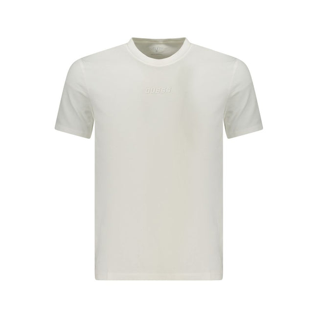 Guess Jeans Weißes Baumwoll-T-Shirt für Herren