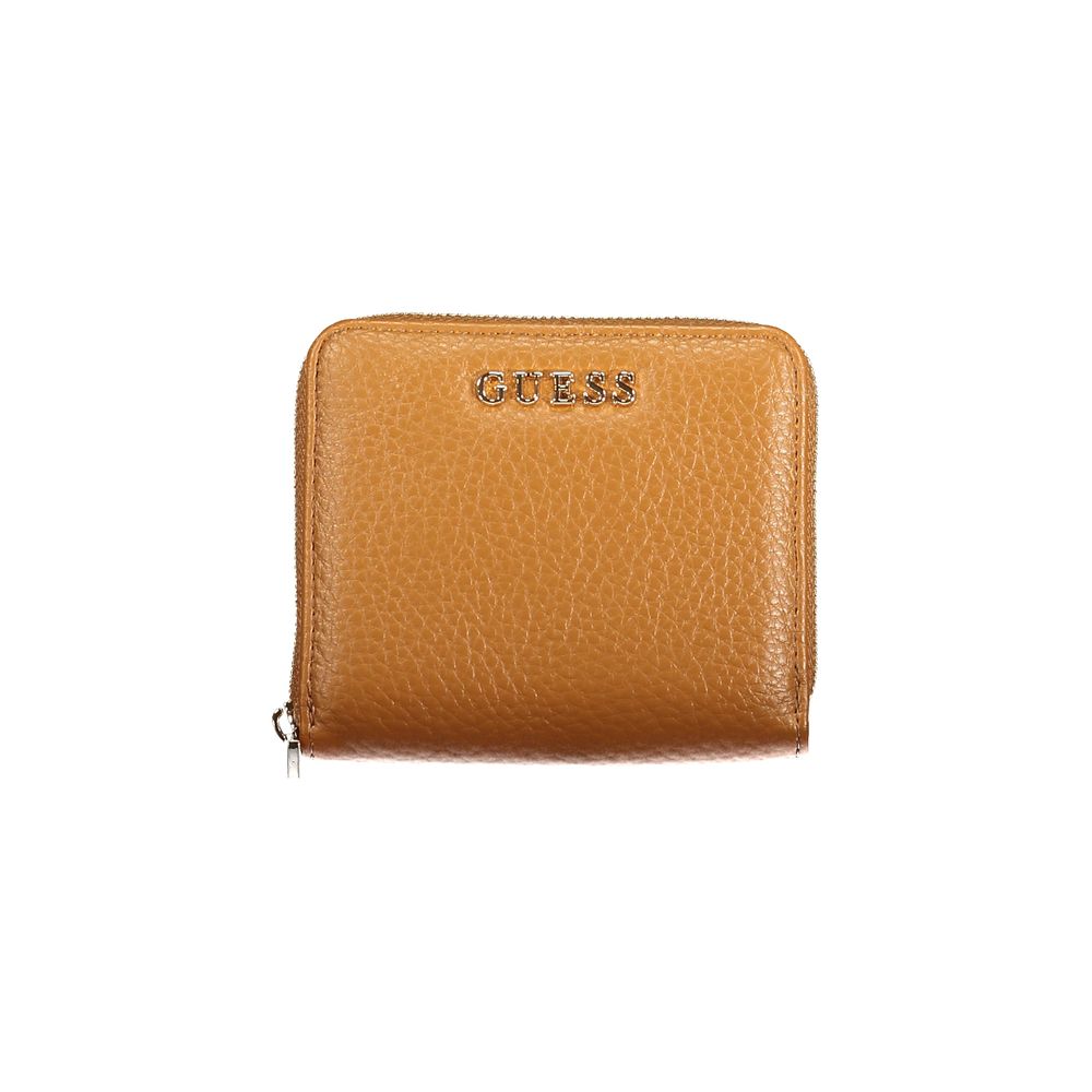 Guess Jeans women's wallet made of brown polyurethane