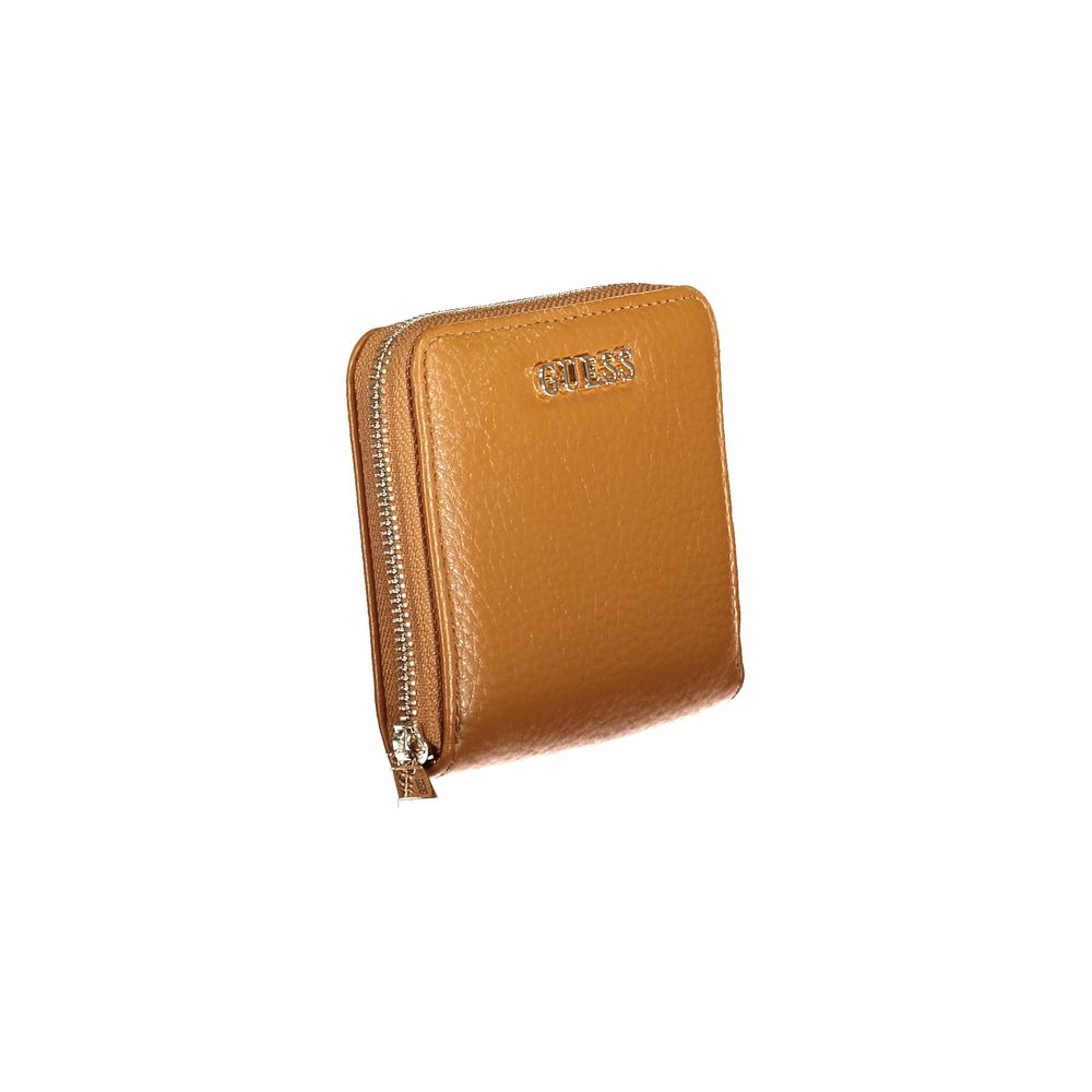 Guess Jeans women's wallet made of brown polyurethane