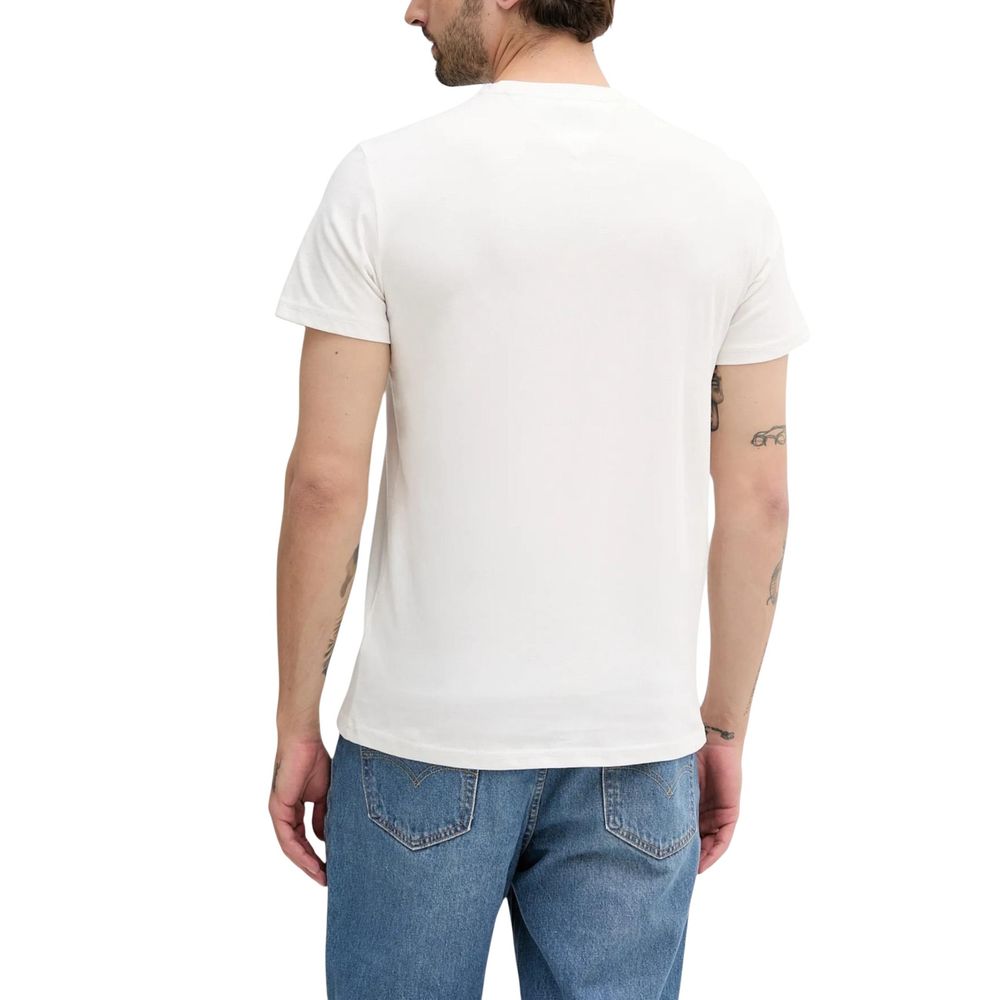 Tommy Hilfiger Jeans Cremefarbenes T-Shirt aus recycelter Baumwolle