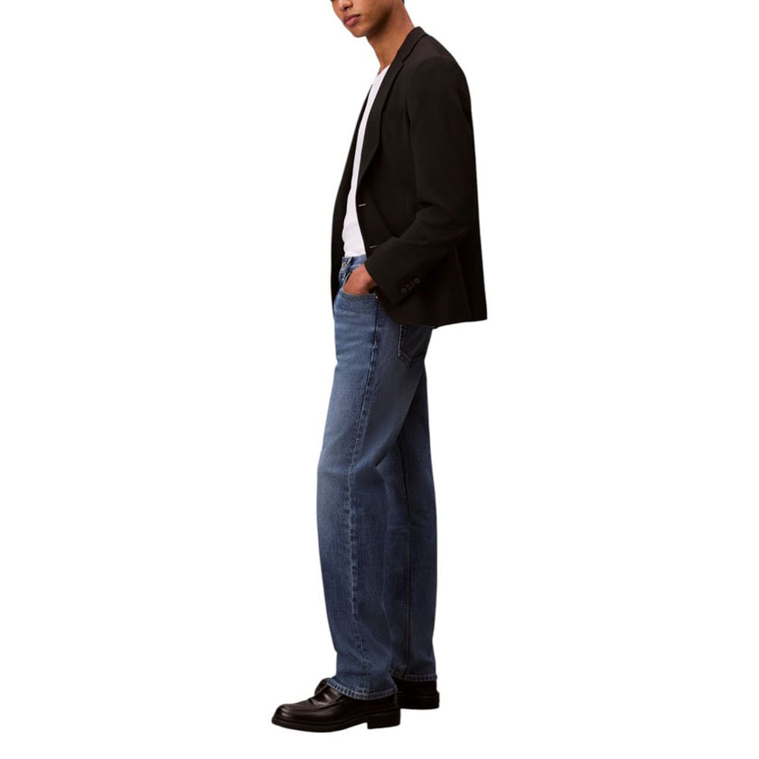 Calvin Klein Jeans Blaue Baumwolljeans im Relaxed Fit