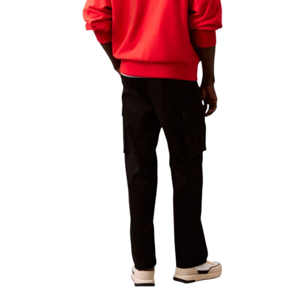 Calvin Klein Jeans Black Cotton Cargo Trousers