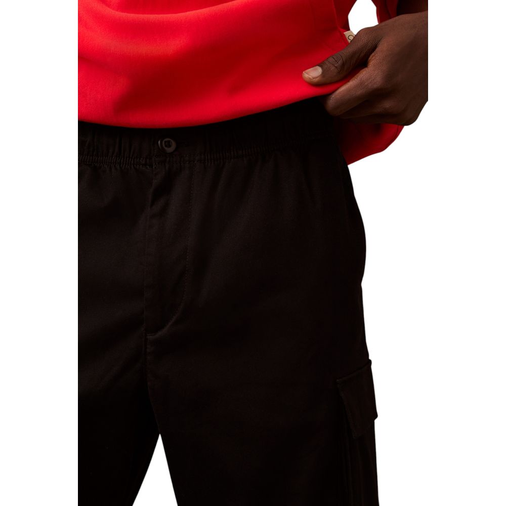 Calvin Klein Jeans Black Cotton Cargo Trousers