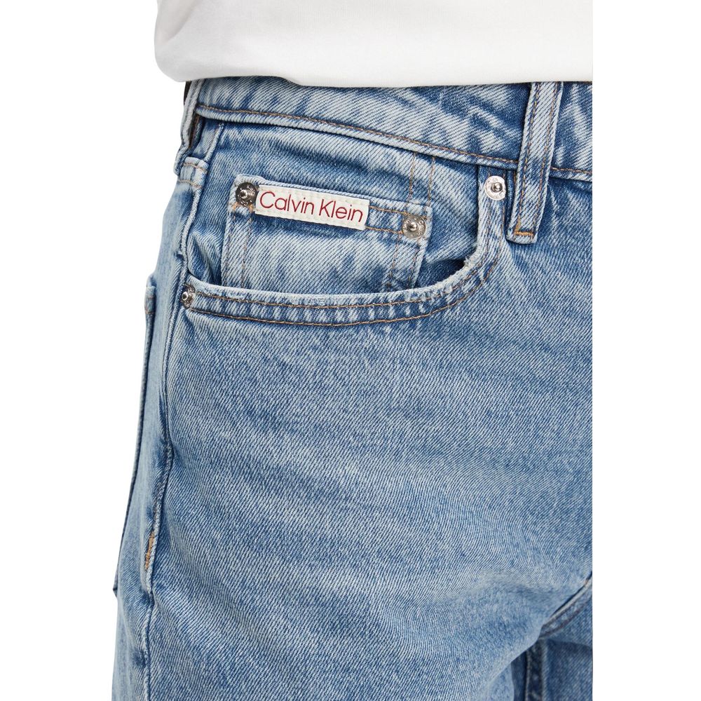 Calvin Klein Jeans Blaue Mom Jeans aus recycelter Baumwolle
