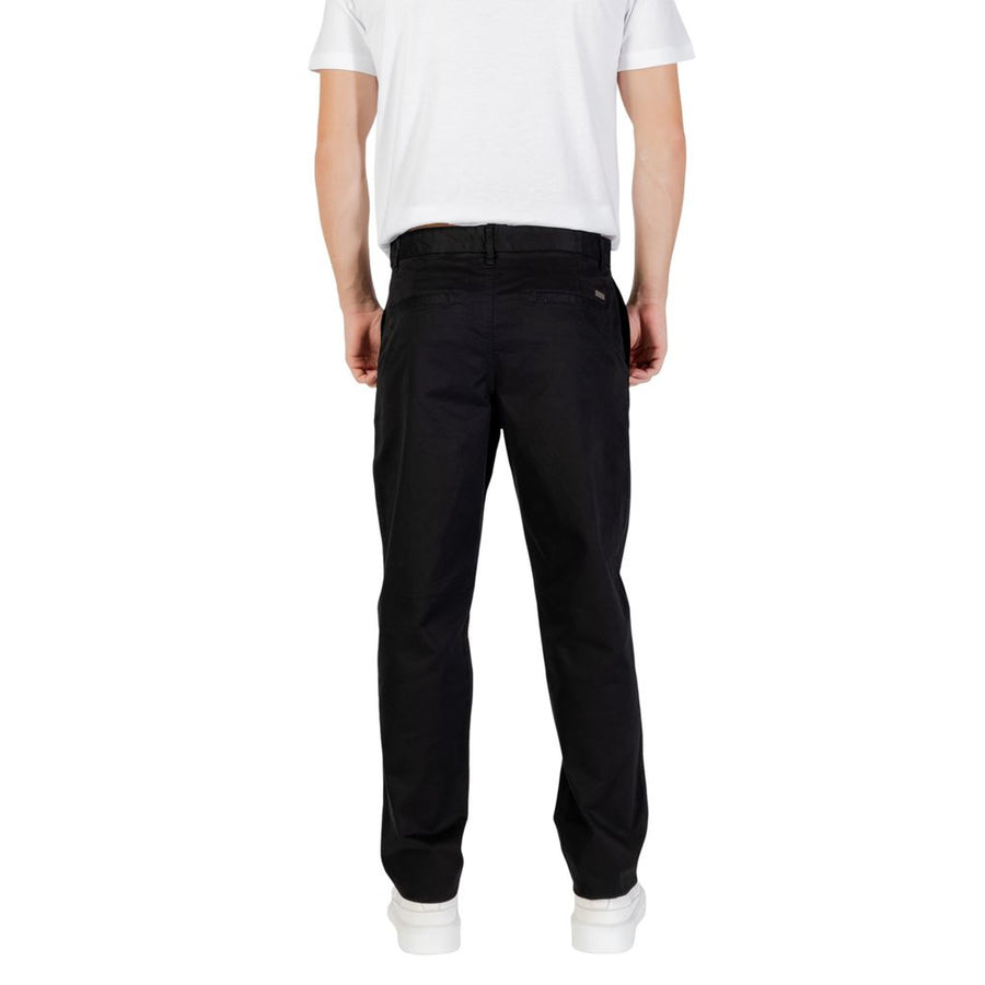 Armani Exchange Black Cotton Skinny Trousers