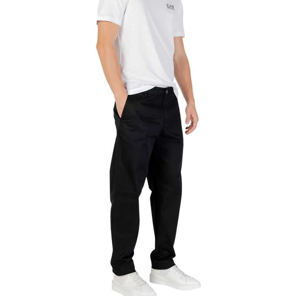 Armani Exchange Black Cotton Skinny Trousers