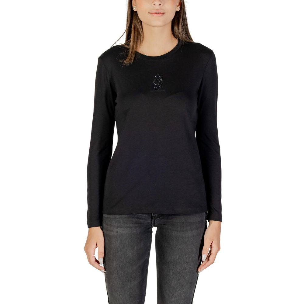 Armani Exchange Black Long Sleeve Cotton T-Shirt