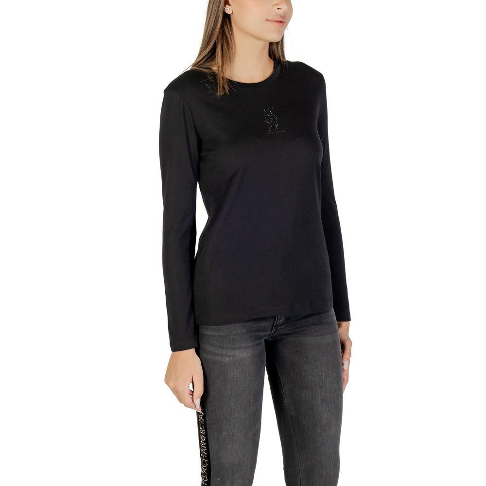 Armani Exchange Black Long Sleeve Cotton T-Shirt