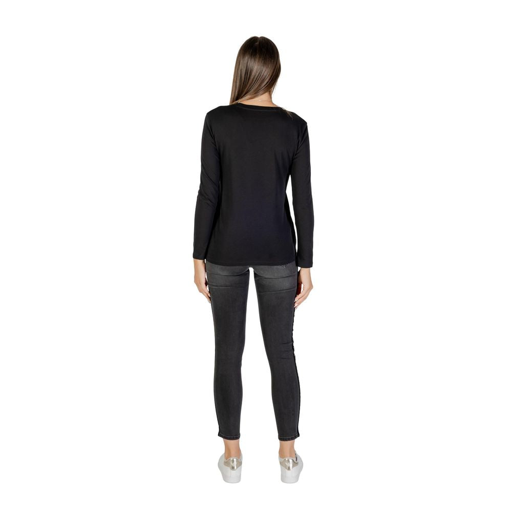 Armani Exchange Black Long Sleeve Cotton T-Shirt