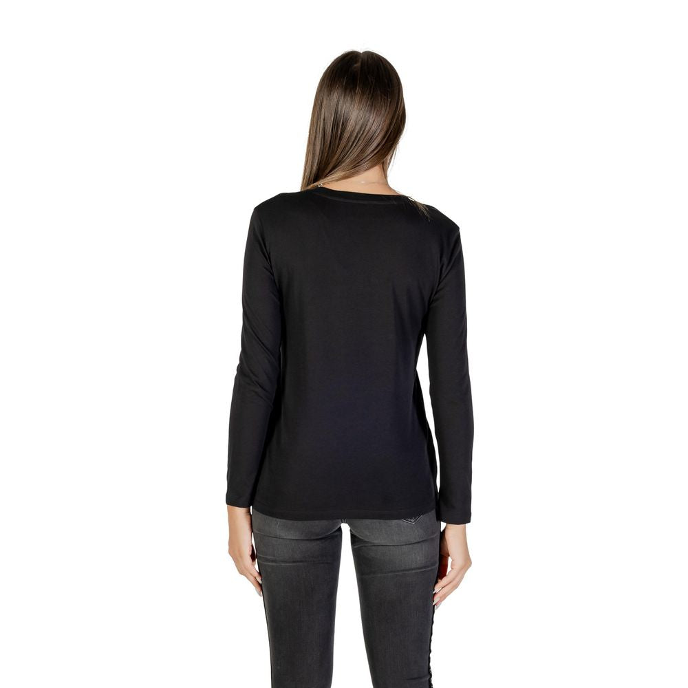 Armani Exchange Black Long Sleeve Cotton T-Shirt