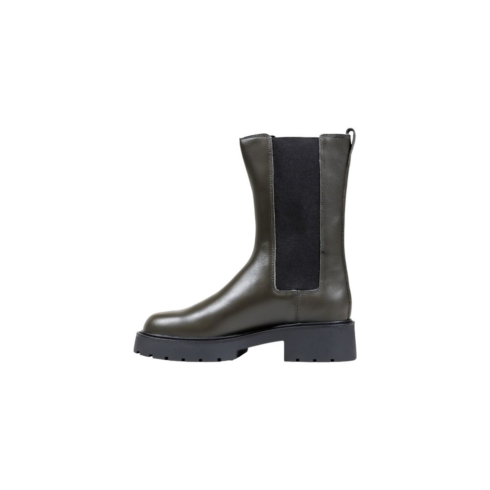 Calvin Klein Jeans Grey Leather Ankle Boots
