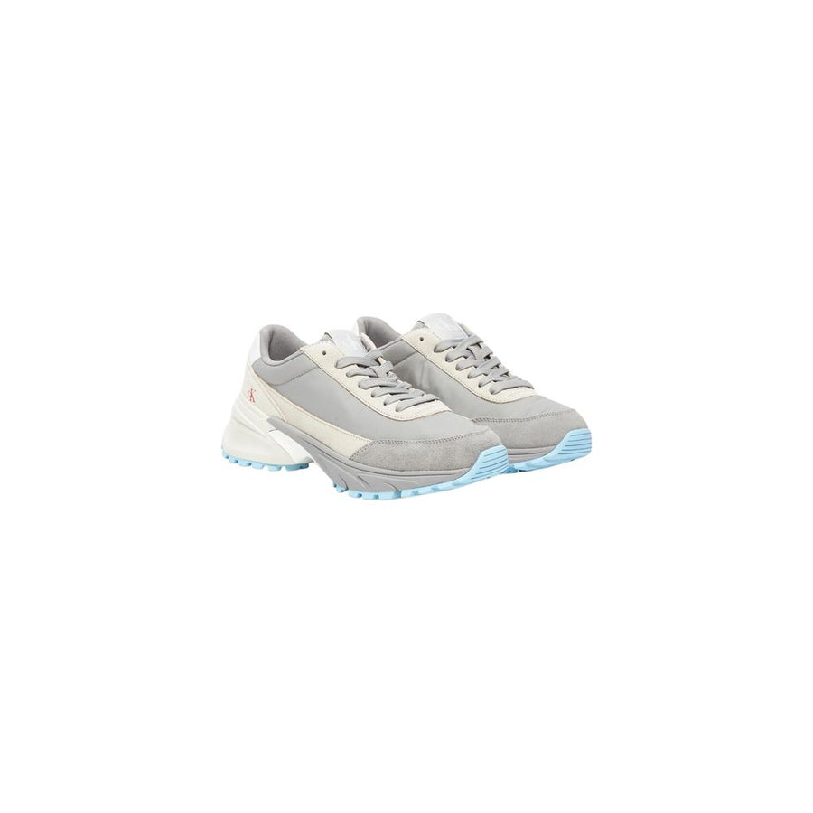 Calvin Klein Jeans Grey Athletic-Look Suede Trainers