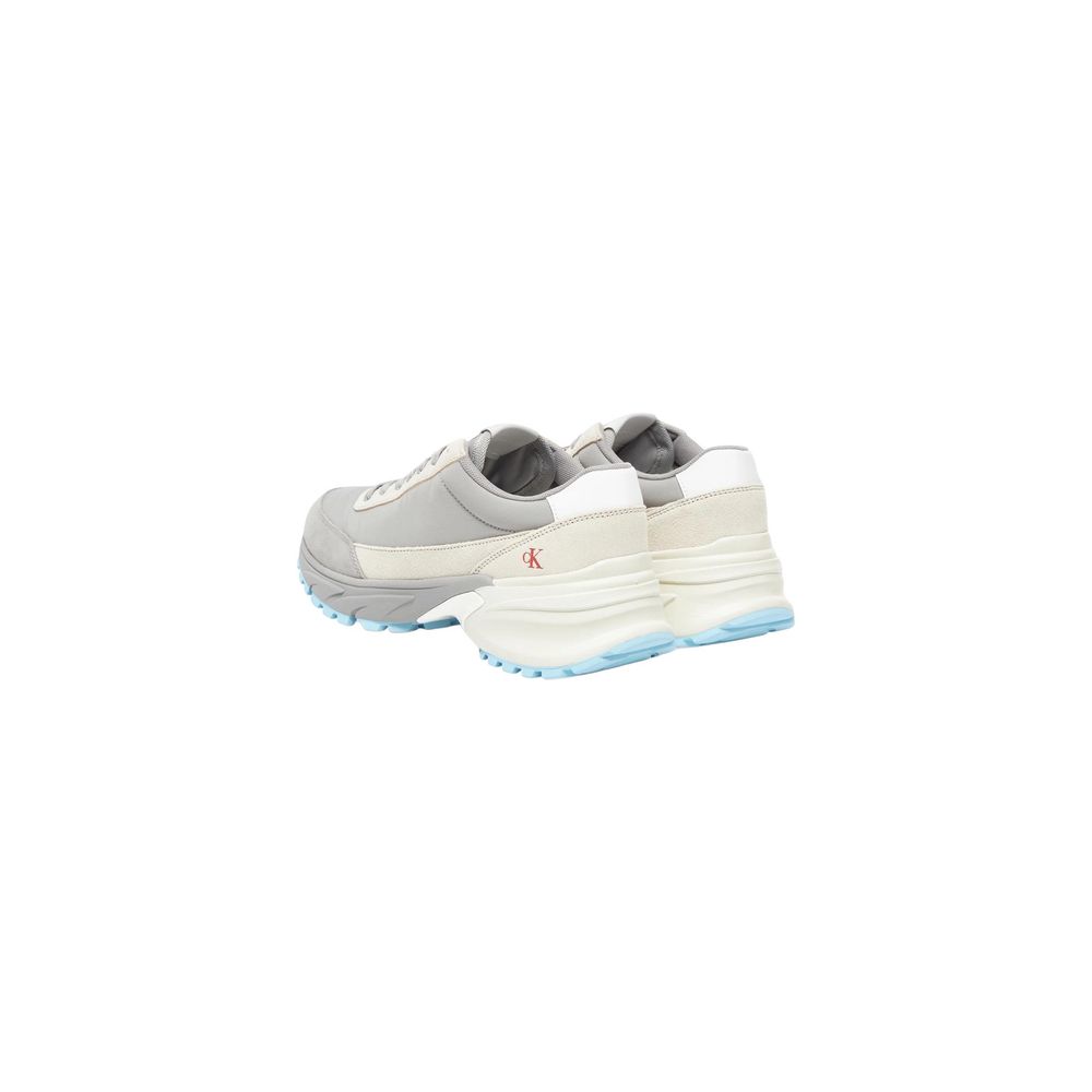 Calvin Klein Jeans Grey Athletic-Look Suede Trainers