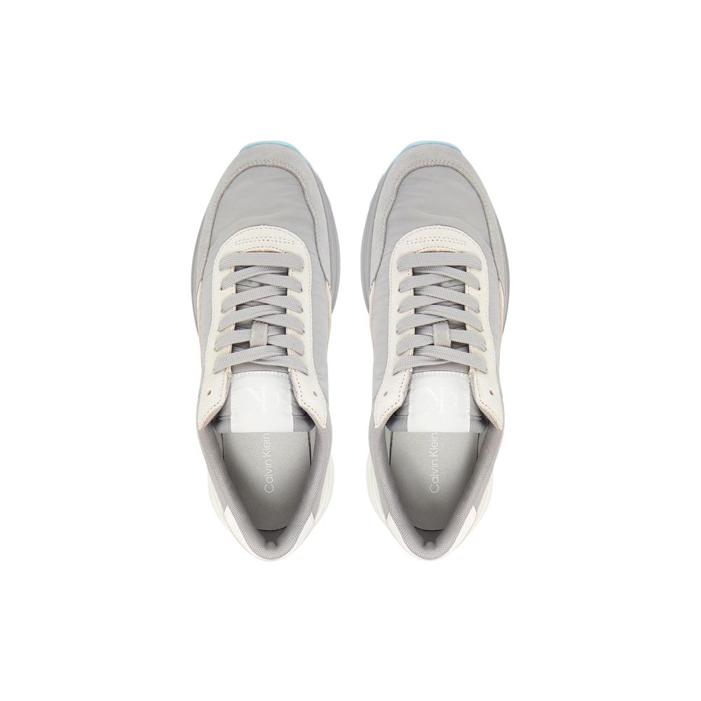 Calvin Klein Jeans Grey Athletic-Look Suede Trainers