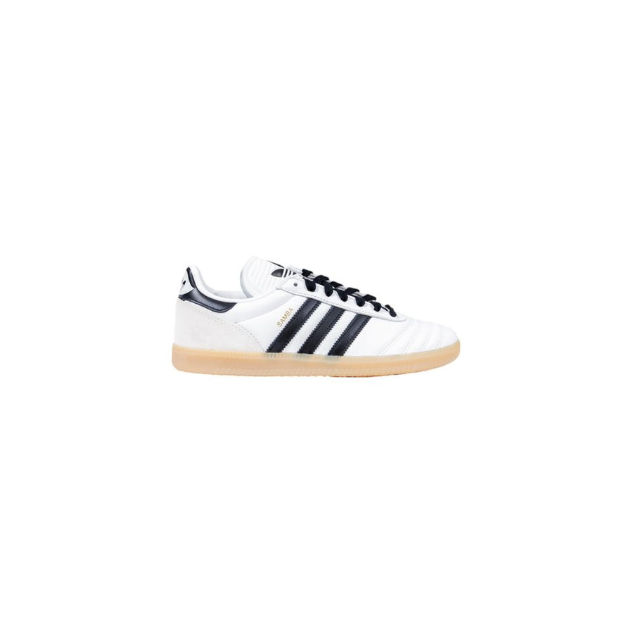 Adidas Originals Black and White Athletic Style Faux Leather Sneakers