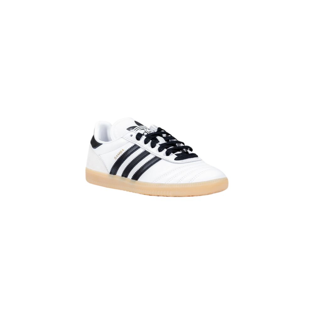 Adidas Originals Black and White Athletic Style Faux Leather Sneakers