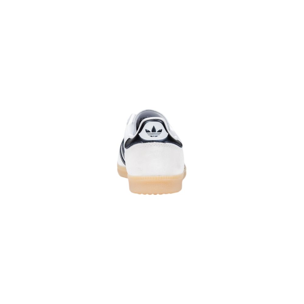 Adidas Originals Black and White Athletic Style Faux Leather Sneakers