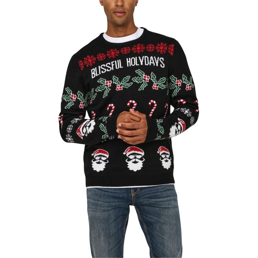 Only & Sons Black Marabou Jumper