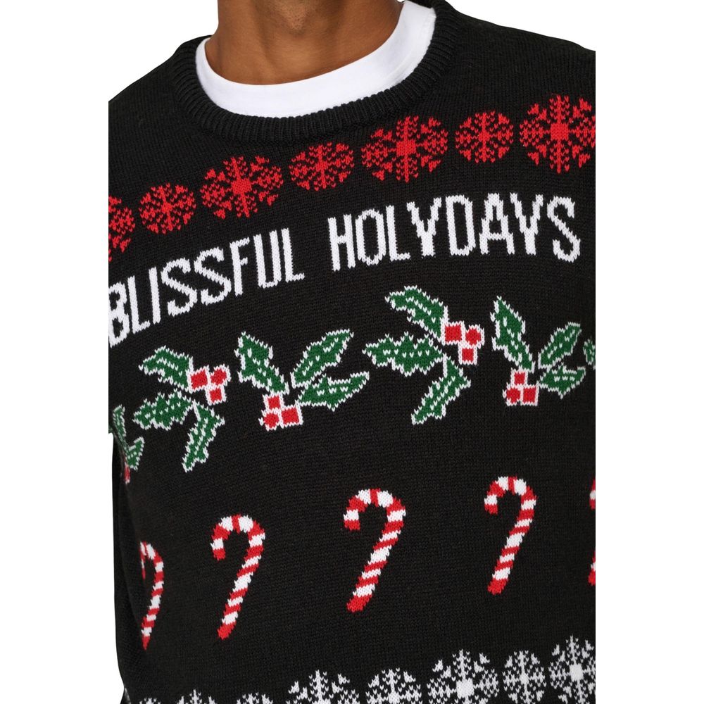 Only & Sons Black Marabou Jumper
