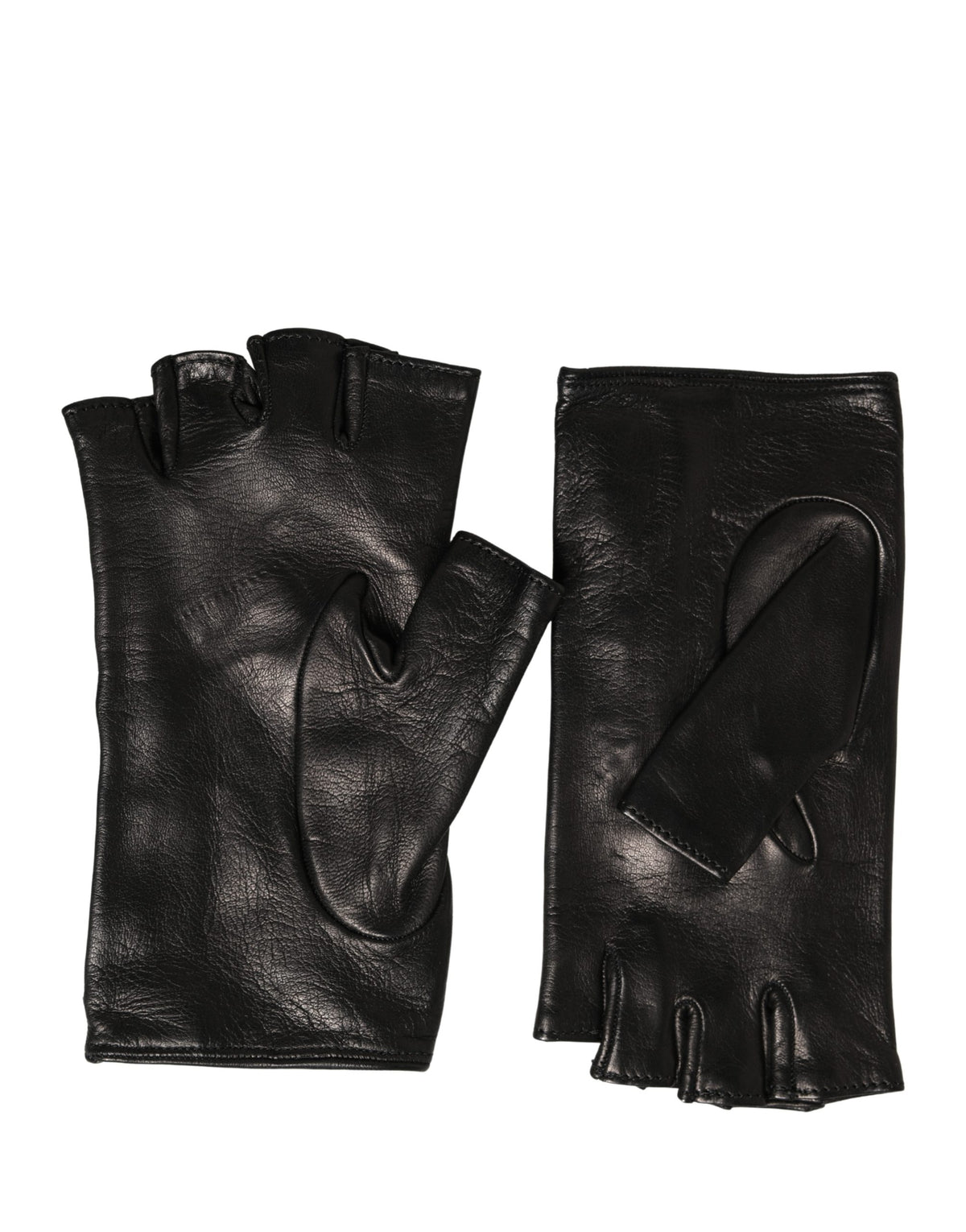 Dolce & Gabbana Women's Black Embellished Mittens, Wrist Length