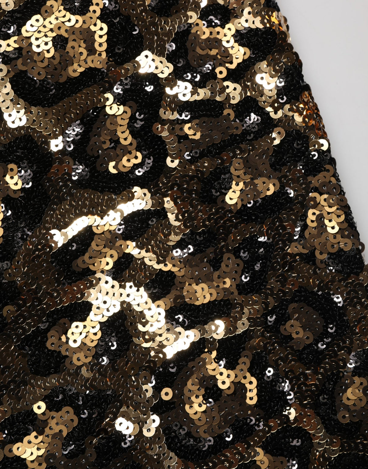 Dolce & Gabbana Gold-Tone Leopard Print Sequin Trousers